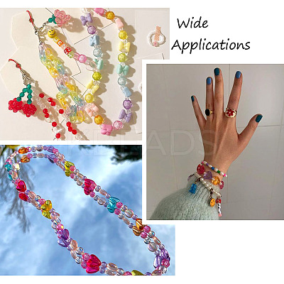 800Pcs 8 Style Transparent Acrylic Beads TACR-FW0001-05-1