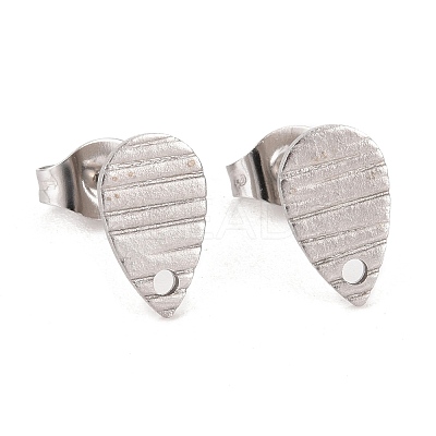 Non-Tarnish 304 Stainless Steel Stud Earring Findings STAS-O119-27P-1