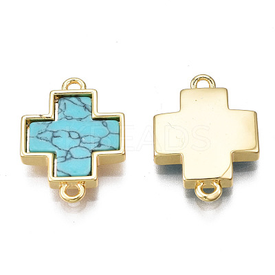 Brass Connector Charms KK-N233-172B-01B-1