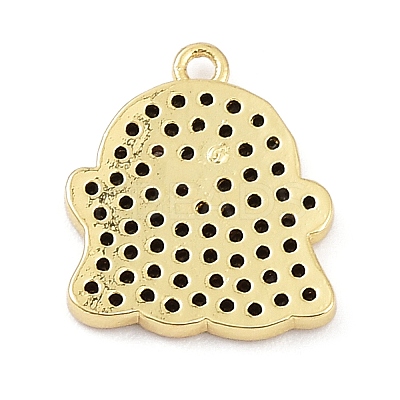 Rack Plating Brass Cubic Zirconia Pendants KK-D031-04G-01-1