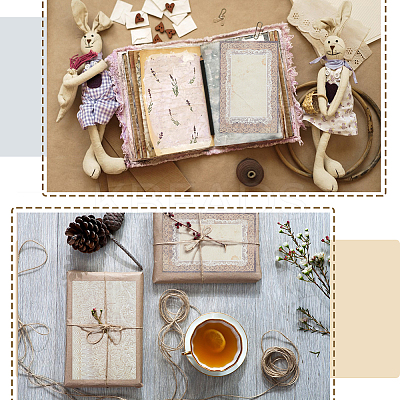 Flower Lace Scrapbook Paper Pads AJEW-FH0007-65-1
