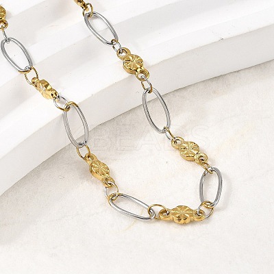 304 Stainless Steel Link Bracelets BJEW-A044-03A-GP-1