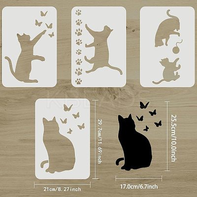 PET Hollow out Drawing Painting Stencils Sets for Kids Teen Boys Girls DIY-WH0172-741-1