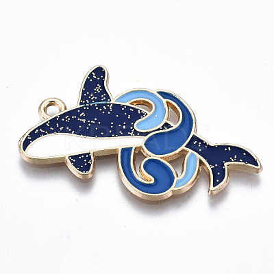 Eco-Friendly Alloy Enamel Pendants ENAM-Q437-032-NR-1