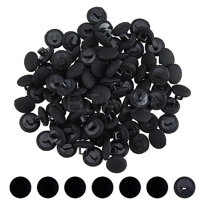 100Pcs 1-Hole Cloth Shank Buttons BUTT-FH0001-024-1