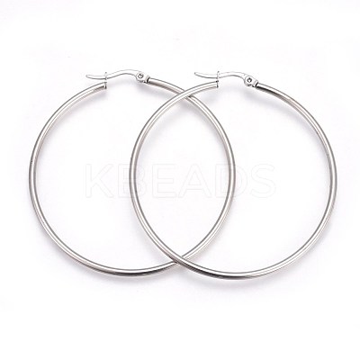Tarnish Resistant 304 Stainless Steel Big Hoop Earrings EJEW-P173-13P-07-1