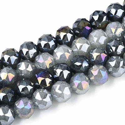 Anti-Tarnish Electroplate Glass Beads Strands GLAA-N064-6mm-M-1
