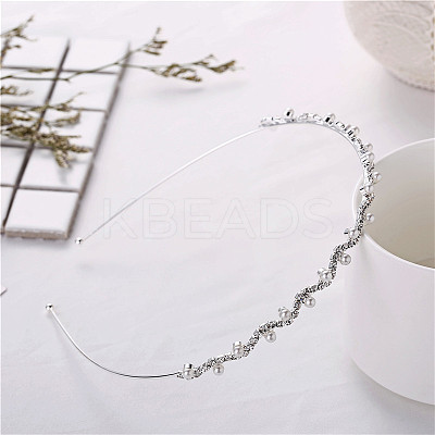 Iron with Rhinestone Hair Bands PW-WG32994-01-1