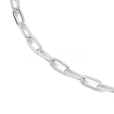 304 Stainless Steel Paperclip Chain Bracelets for Women BJEW-JB12535-1