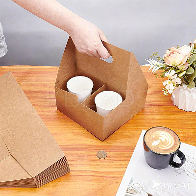 40Pcs Coffee Cup Paper Bags with Hole Handles ABAG-WA0001-02-1
