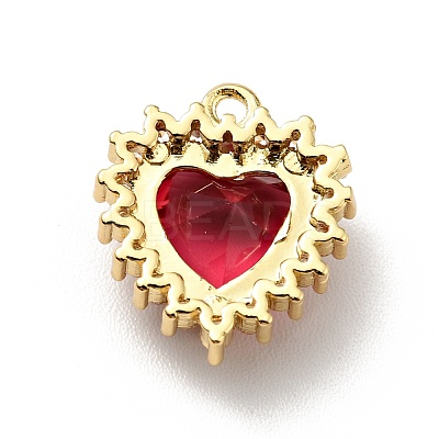 Brass Micro Pave Cubic Zirconia Charms KK-G414-13G-1