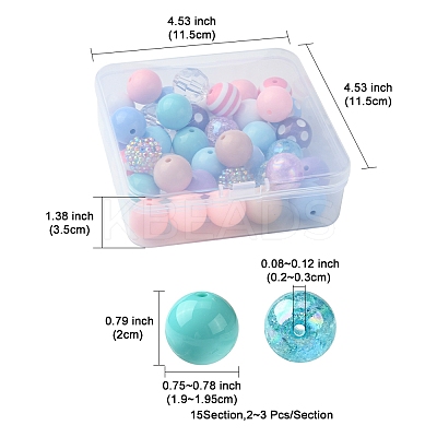 DIY Round Acrylic & Resin Jewelry Making Findings Kits DIY-FS0007-63-1