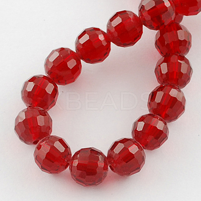 Transparent Glass Bead Strands GLAA-R095-10mm-22-1