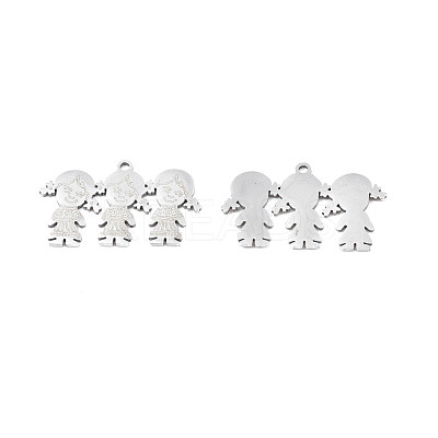 Non-Tarnish 201 Stainless Steel Pendants STAS-N091-154P-1