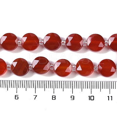 Natural Carnelian(Dyed & Heated) Beads Strands G-N342-19-1