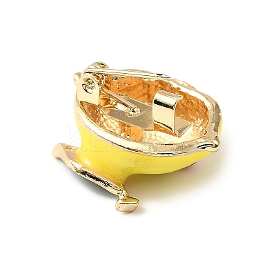 Golden Alloy Enamel Brooch LS-JEWB-K018-32D-G-1