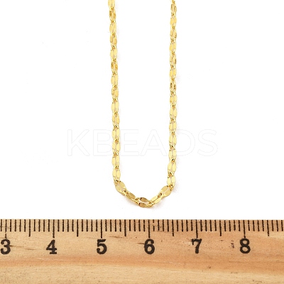 Brass Dapped Chains Necklaces for Women NJEW-D302-23G-1