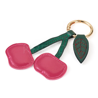 1Pc PU Leather Alloy Keychains KEYC-TA0001-46A-1