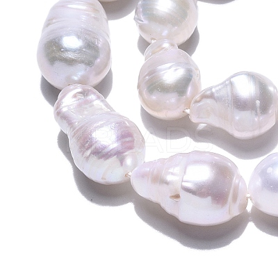 Natural Baroque Pearl Keshi Pearl Beads Strands PEAR-S019-02E-03-1
