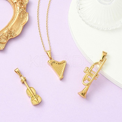 3Pcs 3 Styles 304 Stainless Steel Big Pendants STAS-CJ0002-73-1