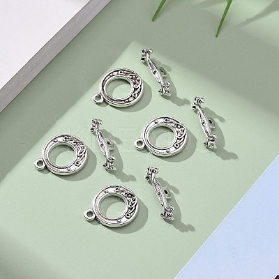 Tibetan Style Alloy Toggle Clasps X-LF1081Y-NF-1