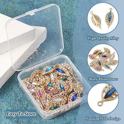 24Pcs 12 Colors KC Gold Plated Alloy Pendants FIND-TA0003-71-1