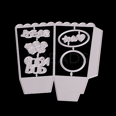 Pop Corn Box Frame Carbon Steel Cutting Dies Stencils DIY-F036-30-1