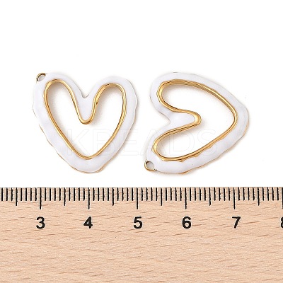 304 Stainless Steel Enamel Pendants STAS-P380-08G-05-1