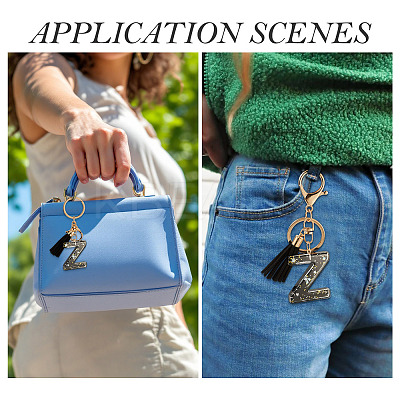 1Pc Resin Letter Keychains KEYC-TADJ0001-09Z-1