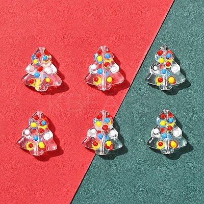 6Pcs Handmade Bumpy Glass Beads Strands LAMP-FS0001-16F-1