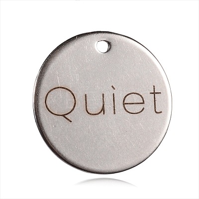 Non-Tarnish Spray Painted 201 Stainless Steel Pendants LS-STAS-F090-16P-1