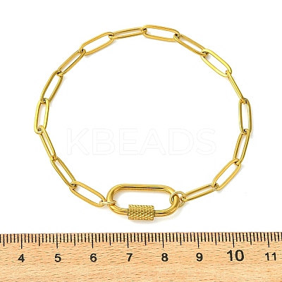 304 Stainless Steel Oval Link Bracelets BJEW-JB13935-1
