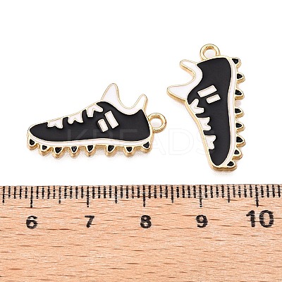 Rack Plating Alloy Enamel Pendants ENAM-N056-387KCG-01-1