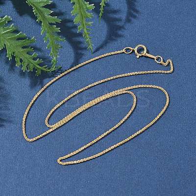 1/20 14K Gold Filled Wheat Chain Necklaces for Women Men NJEW-Z068-12G-1