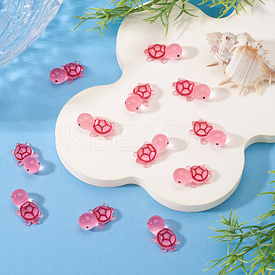 12Pcs Luminous Translucent Resin Sea Animal Cabochons RESI-TA0004-56D-1