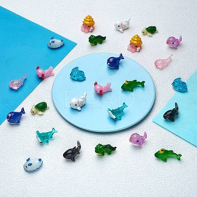 26Pcs 13 Style Transparent Resin Cabochons RESI-SZ0002-71-1
