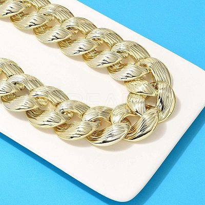 Electroplated CCB Curb Chain Necklace & Bracelets Set SJEW-G084-01G-1