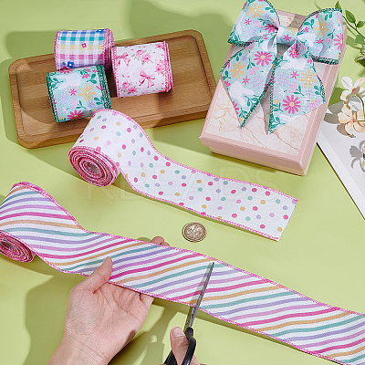 5 Rolls 5 Styles Polyester Ribbon OCOR-PH0006-93-1