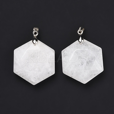 Natural Quartz Crystal Pendants G-C241-02F-1