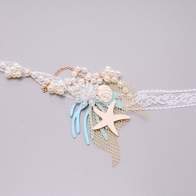 Lace Headbands for Girls OHAR-WH0021-01-1