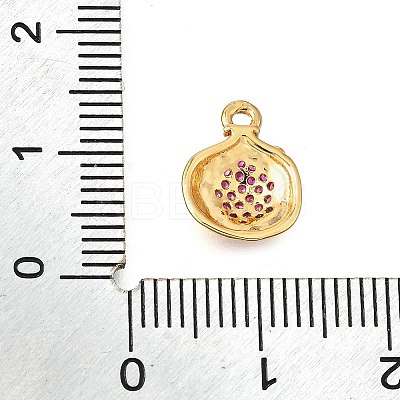 Brass Micro Pave Clear Cubic Zirconia Pendants KK-U065-05A-G-1
