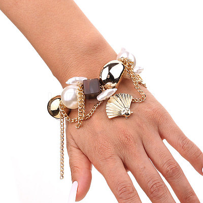 Bohemian Style Shell Shape Alloy Charm Bracelets WG311F9-01-1