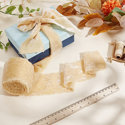 Frayed Polyester Ribbon OCOR-WH0100-87F-08-1