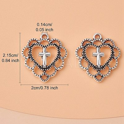 Tibetan Style Alloy Pendants TIBE-YW0001-43-1