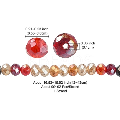 Electroplate Glass Beads Strands EGLA-YW0002-D06-1