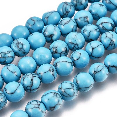 Synthetic Turquoise Beads Strands Z0NDC013-1-1