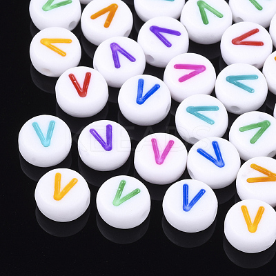Initial Acrylic Beads OACR-E001-20V-1