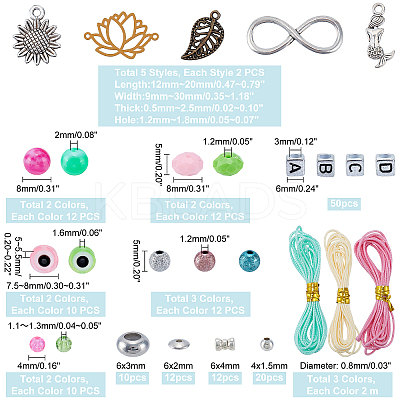 DIY Evil Eye Bracelets Making Kit DIY-PH0008-86-1