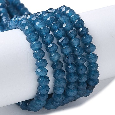 Dyed Natural Malaysia Jade Rondelle Beads Strands X-G-E316-2x4mm-54-1