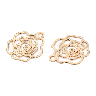 Long-Lasting Plated Brass Filigree Pendants KK-K336-32KCG-1